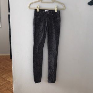 Patterned Paige skinny jeans